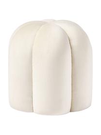 Samt-Hocker Cali, Bezug: Polyestersamt, Samt Cremeweiß, Ø 46 x H 44 cm