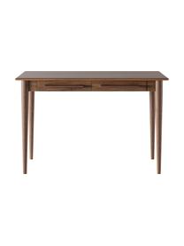Bureau en bois de manguier avec tiroirs Paul, Bois de manguier, larg. 120 x haut. 76 cm