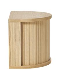 Nástěnný noční stolek s žebrováním Front, Světlé dřevo, Š 40 cm, V 30 cm