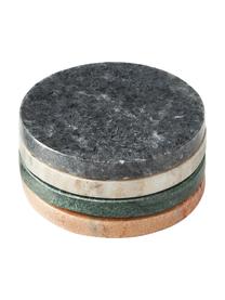 Marmor-Untersetzer Callum in verschiedenen Farben, 4er-Set, Marmor, Mehrfarbig, Ø 10 x H 1 cm
