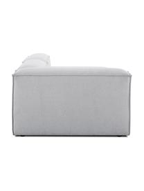 Chaise longue componibile Lennon, Rivestimento: 100% poliestere Con 115.0, Struttura: legno di pino massiccio, , Piedini: plastica, Tessuto grigio chiaro, Larg. 269 x Prof. 119 cm, schienale a sinistra