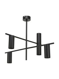 Plafondlamp Cassandra, Lampenkap: metaal, vermessingd, Mat zwart, B 70 x H 49 cm
