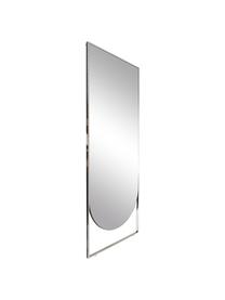 Rechthoekige leunende spiegel Masha met zilverkleurige metalen lijst, Lijst: gepoedercoat metaal, Zilverkleur, B 65 x H 160 cm