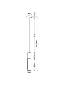 Lampa wisząca z betonu Edo, Szary, biały, Ø 6 x W 30 cm