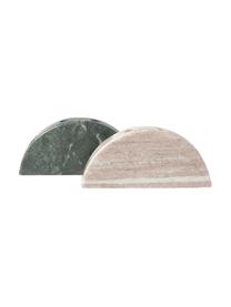 Marmor-Kerzenhalter Como, Marmor, Grün, marmoriert, B 28 x H 12 cm