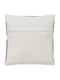 Funda de cojín bordada de algodón Bardia, Funda: 100% algodón con certific, Rojo, blanco crema, An 45 x L 45 cm