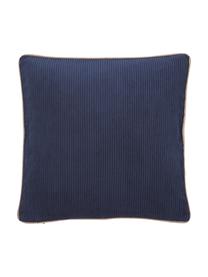 Tkana poszewka na poduszkę z aksamitu Carter, 2 szt., 88% poliester, 12% nylon, Niebieski, S 45 x D 45 cm