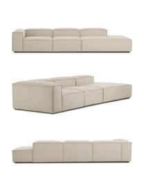 Modulaire XL chaise longue Lennon van corduroy, Bekleding: corduroy (92% polyester, , Frame: massief grenenhout, multi, Poten: kunststof De poten bevind, Corduroy beige, B 357 x D 119 cm, rugleuning rechts