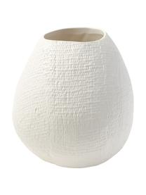 Veľká ručne vyrobená keramická váza Wendy, Keramika, Krémovobiela, Ø 23 x V 24 cm