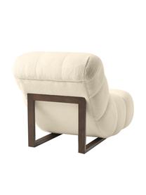Sillón de borreguillo Stanley, Tapizado: 100% poliéster Alta resis, Estructura: madera maciza de fresno, , Blanco crema, An 74 x Al 122 cm