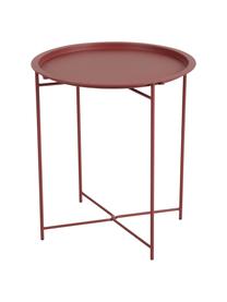 Runder Tablett-Tisch Sangro aus Metall, Metall, pulverbeschichtet, Rot, Ø 46 x H 52 cm