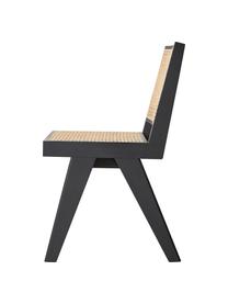 Chaise cannage Sissi, Noir avec cannage, larg. 46 x prof. 56 cm