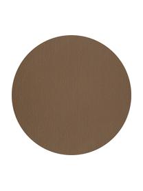 Ronde kunstleren placemats Pik, 2 stuks, Kunstleer (PVC), Bruin, Ø 38 cm