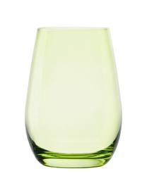 Wassergläser Elements in Grün, 6 Stück, Glas, Hellgrün, Ø 9 x H 12 cm, 465 ml
