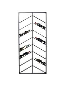Portabottiglie pensile per 16 bottiglie Bistro, Acciaio verniciato a polvere, Nero, Larg. 70 x Alt. 160 cm