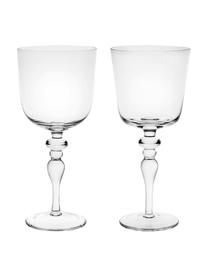 Set 6 bicchieri vino in vetro soffiato in diverse forme Desigual, Vetro soffiato, Trasparente, Ø 8 x Alt. 20 cm, 200 ml