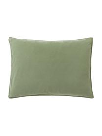 Taie d'oreiller en coton délavé Darlyn, 100 % coton
150 fils au pouce carré, qualité Standard

La literie en coton procure une agréable sensation de douceur sur la peau, absorbe bien l'humidité et convient aux personnes allergiques.

L'aspect robuste et irrégulier de stonewash provient d'un procédé de lavage spécial. Il rend également le tissu doux et souple au toucher, tout en lui procurant un aspect froissé naturel, ne nécessitant pas de repassage.

Le matériau est certifié STANDARD 100 OEKO-TEX®, 4265CIT, CITEVE., Vert olive, larg. 50 x long. 70 cm