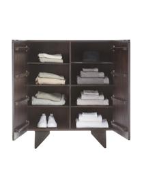 Credenza alta in legno di mango massiccio con ante Louis, Legno di mango, Larg. 100 x Alt. 120 cm
