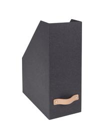 Classeur Estelle, Noir, beige, larg. 12 x haut. 32 cm
