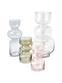 Mundgeblasene Glas-Vase Clea, Glas, Rosa, Ø 10 x H 18 cm