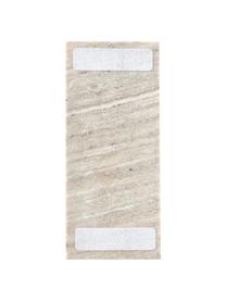 Deko-Tablett Terri aus Marmor, Ablage: Marmor, Griffe: Metall, beschichtet, Beige, marmoriert, B 30 x H 5 cm