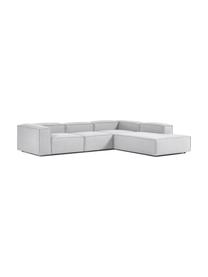 Modulares XL-Ecksofa Lennon, Bezug: 100% Polyester Der strapa, Gestell: Massives Kiefernholz, FSC, Füße: Kunststoff, Webstoff Hellgrau, B 329 x H 68 cm, Eckteil rechts