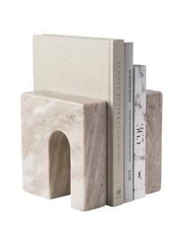 Podpórka do książek z marmuru Kai, 2 szt., Marmur, Taupe, marmurowy, S 17 x W 16 cm