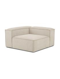 Eckmodul Lennon aus Cord, Bezug: Cord (92% Polyester, 8% P, Gestell: Massives Kiefernholz, FSC, Füße: Kunststoff, Cord Beige, B 119 x T 119 cm, Eckteil rechts