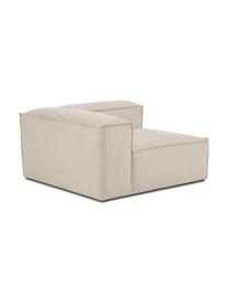 Eckmodul Lennon aus Cord, Bezug: Cord (92% Polyester, 8% P, Gestell: Massives Kiefernholz, FSC, Füße: Kunststoff, Cord Beige, B 119 x T 119 cm, Eckteil rechts