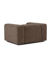Fauteuil Lena, Bekleding: geweven stof (88% polyest, Frame: grenenhout, multiplex, ha, Poten: kunststof, Geweven stof donkerbruin, B 134 x D 106 cm
