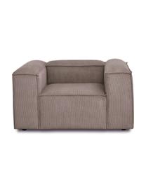 Sessel Lennon aus Cord, Bezug: Cord (92% Polyester, 8% P, Gestell: Massives Kiefernholz, FSC, Beine: Kunststoff, Cord Braun, B 130 x T 101 cm