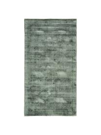 Tappeto in viscosa tessuto a mano Jane, Retro: 100% cotone, Verde, Larg. 200 x Lung. 300 cm (taglia L)