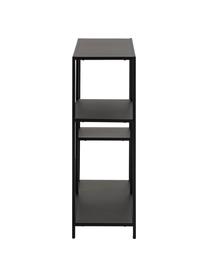 Scaffale in metallo con ripiani Neptun, Metallo verniciato a polvere, Nero, Larg. 80 x Alt. 86 cm