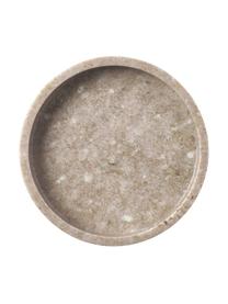 Bandeja redonda decorativa de mármol Venice, Mármol, Mármol beige, Ø 25 cm