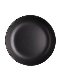 Assiette creuse grès cérame noir mat Ø20 cm Nordic Kitchen, 4 pièces, Grès cérame, Noir, mat, Ø 20 cm
