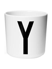 Mug pour enfant Alphabet (variantes de A à Z), Mélamine, Blanc, noir, Mug Y