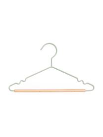 Perchas Kids Top, 10 uds., Madera, acero con pintura en polvo, Verde salvia, An 31 x Al 18 cm