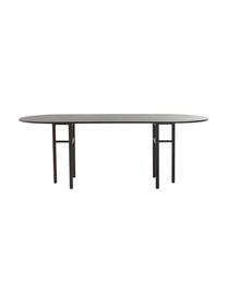 Mesa de comedor ovalada de madera de mango Vejby, 210 x 95 cm, Tablero: madera de mango, Patas: metal lacado, Madera de mango, An 210 x Al 75 cm
