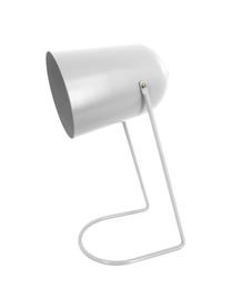 Kleine Retro-Tischlampe Enchant in Weiß, Lampenschirm: Metall, beschichtet, Lampenfuß: Metall, beschichtet, Gebrochenes Weiß, Ø 18 x H 30 cm