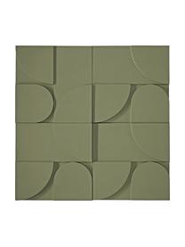 Komplet dekoracji ściennych z drewna Massimo, 4 elem., Płyta pilśniowa (MDF), Zielony, S 80 x W 80 cm