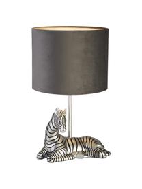 Lampe à poser décorative Zebra, Gris, couleur argentée, noir, Ø 20 x haut. 35 cm