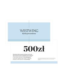 Karta prezentowa, Karta prezentowa z cienkiego papieru, w grubej kopercie, Biały, niebieski, 500