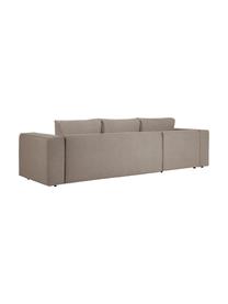 Velká rozkládací pohovka s úložným prostorem Noah (4místná), Hnědá, Š 343 cm, H 180 cm, levé rohové provedení