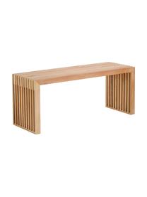 Panchina in legno di teak Rib, Legno di teak, Bambù, Larg. 104 x Alt. 43 cm