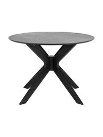 Table ronde noire Duncan, Noir, Ø 105 x haut. 75 cm