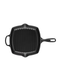 Čtvercová grilovací pánev s rýhovanou strukturou Signature Collection, Smaltovaný kov, Černá, Š 44 cm, V 5 cm