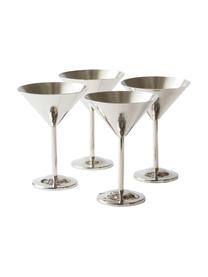 Cocktailgläser Sarai, 4 Stück, Edelstahl, Chromfarben, Ø 12 x H 17 cm