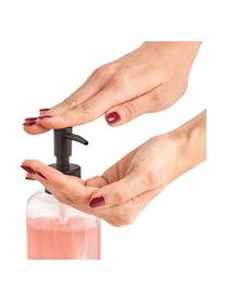 Seifenspender Clear aus Glas, Behälter: Glas, Pumpkopf: Metall, Transparent, Schwarz, Ø 7 x H 20 cm