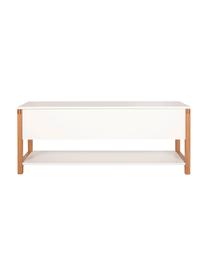 Panca guardaroba con contenitore Northgate, Cornice: legno di quercia certific, Bianco, Larg. 120 x Alt. 48 cm
