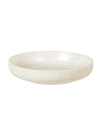 Bols rustiques artisanaux Nordic Vanilla, Ø 22 cm, 4 pièces, Grès cérame, Blanc crème, moucheté, Ø 22 x haut. 5 cm